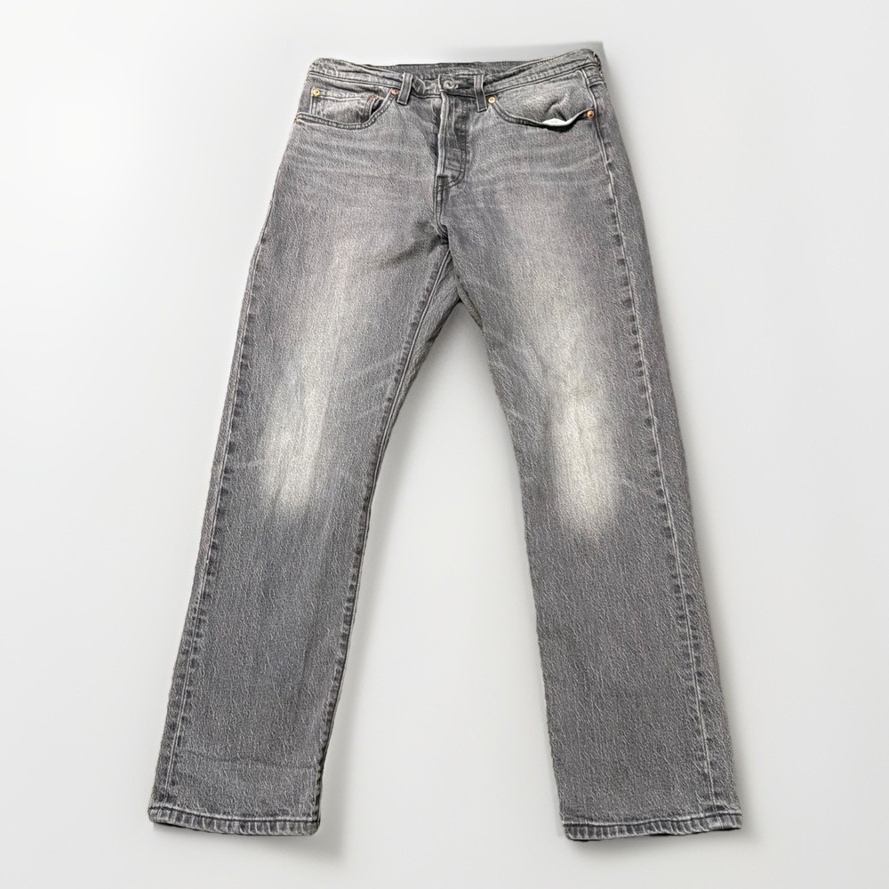 Levi's Women's 501 Skinny Gray Washed Jeans‎ Button Fly 32x29 Straight